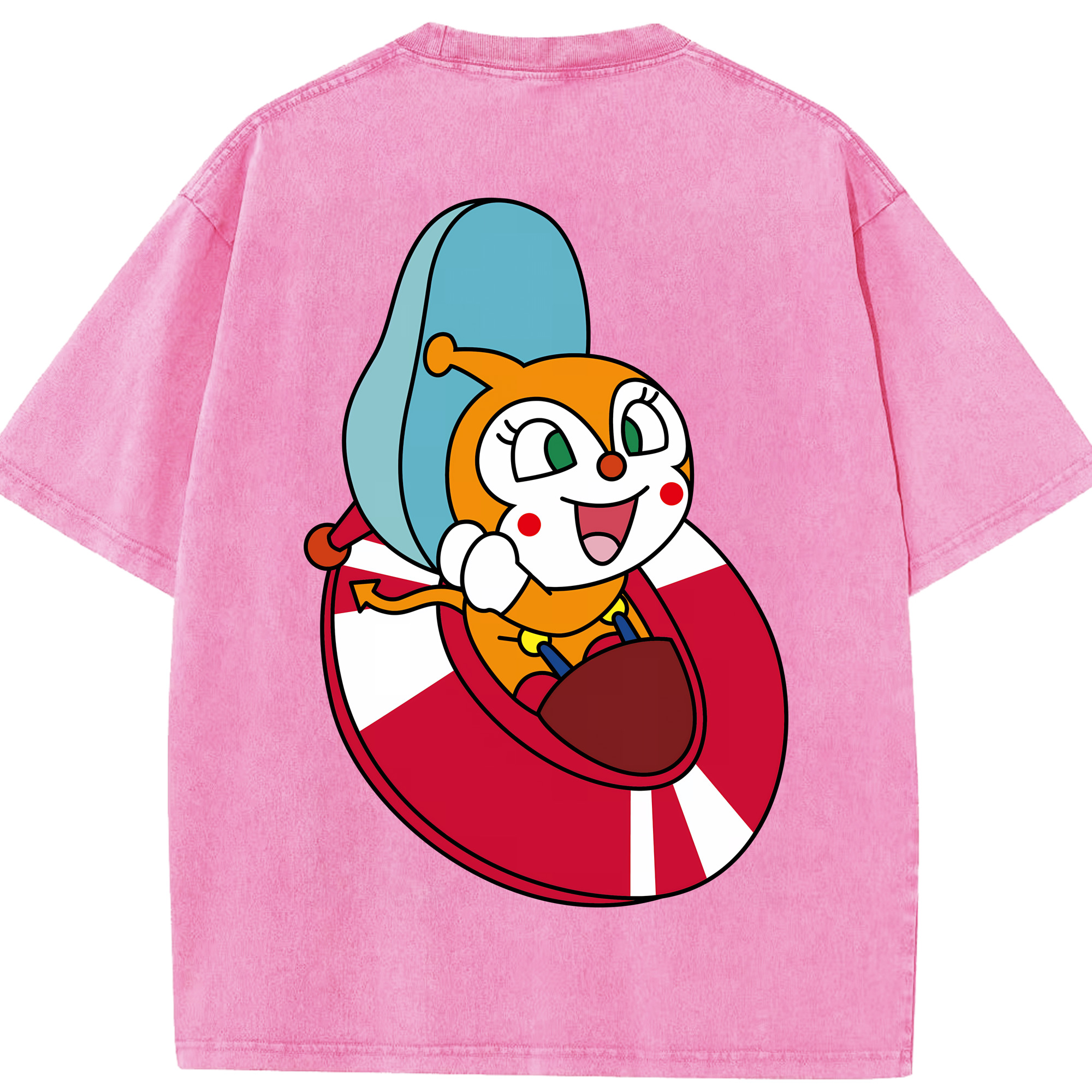 （画像用） アンパンマン Anpanman 綿100% ヴィンテージ風 半袖Tシャツ（背面プリント）